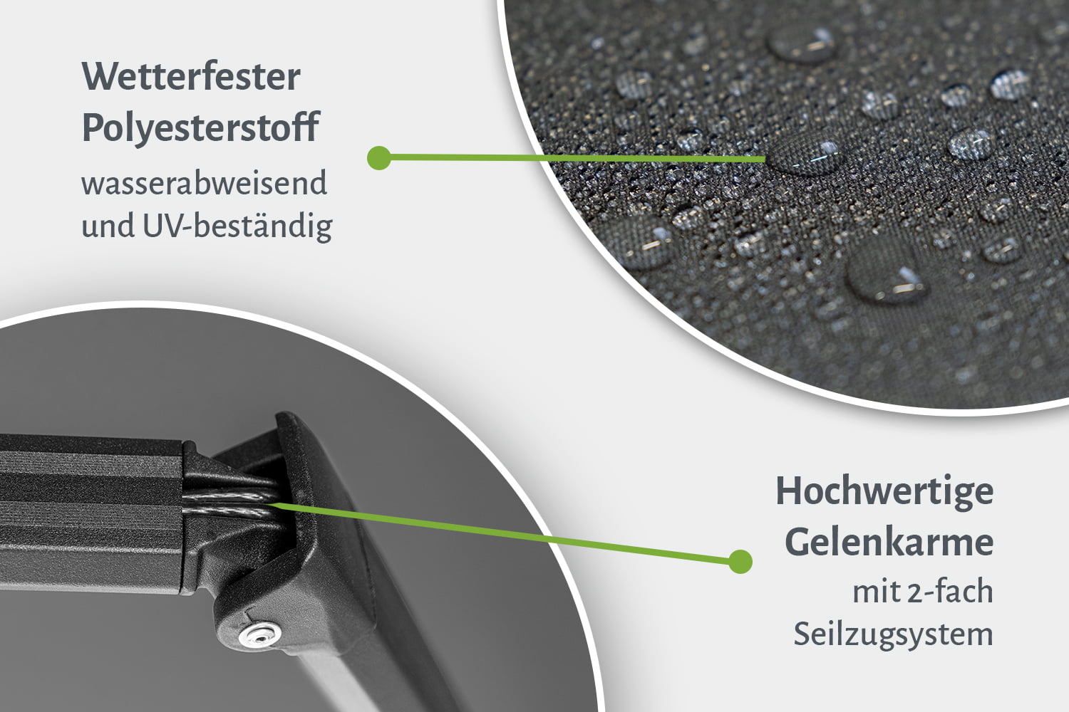 Vollkassettenmarkise "PREMIUM" mit manuellem Volant, Elektrische Steuerung inkl. Fernbedienung