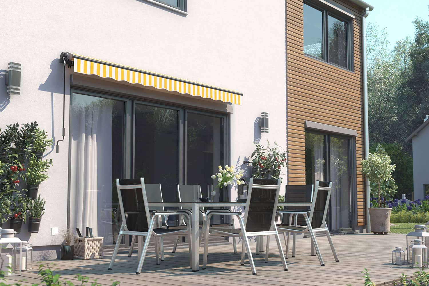 Gelenkarmmarkise "START", Gestell-Farbe Anthrazit 