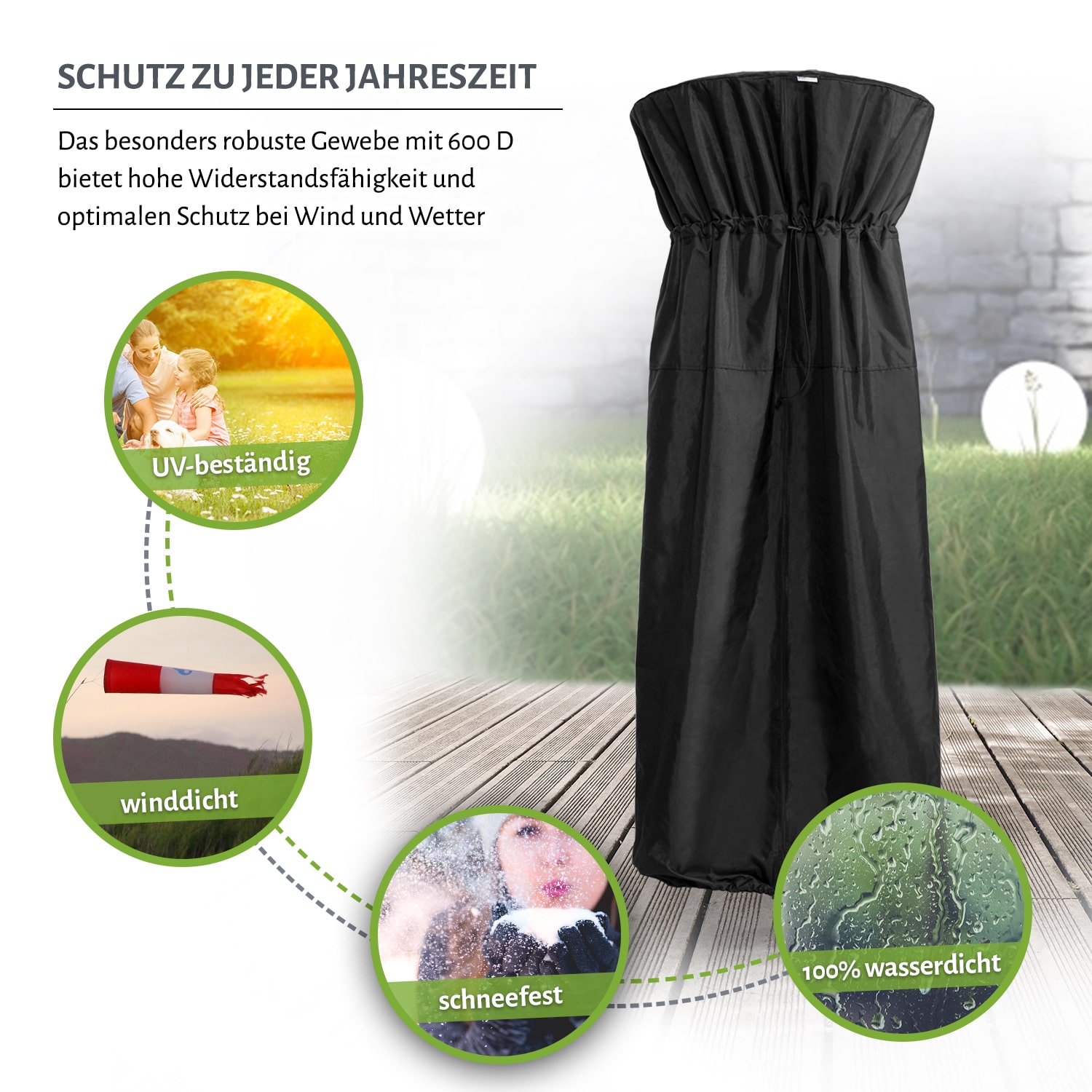 Schutzhülle für Heizpilz "BLAZE", schwarz amazon