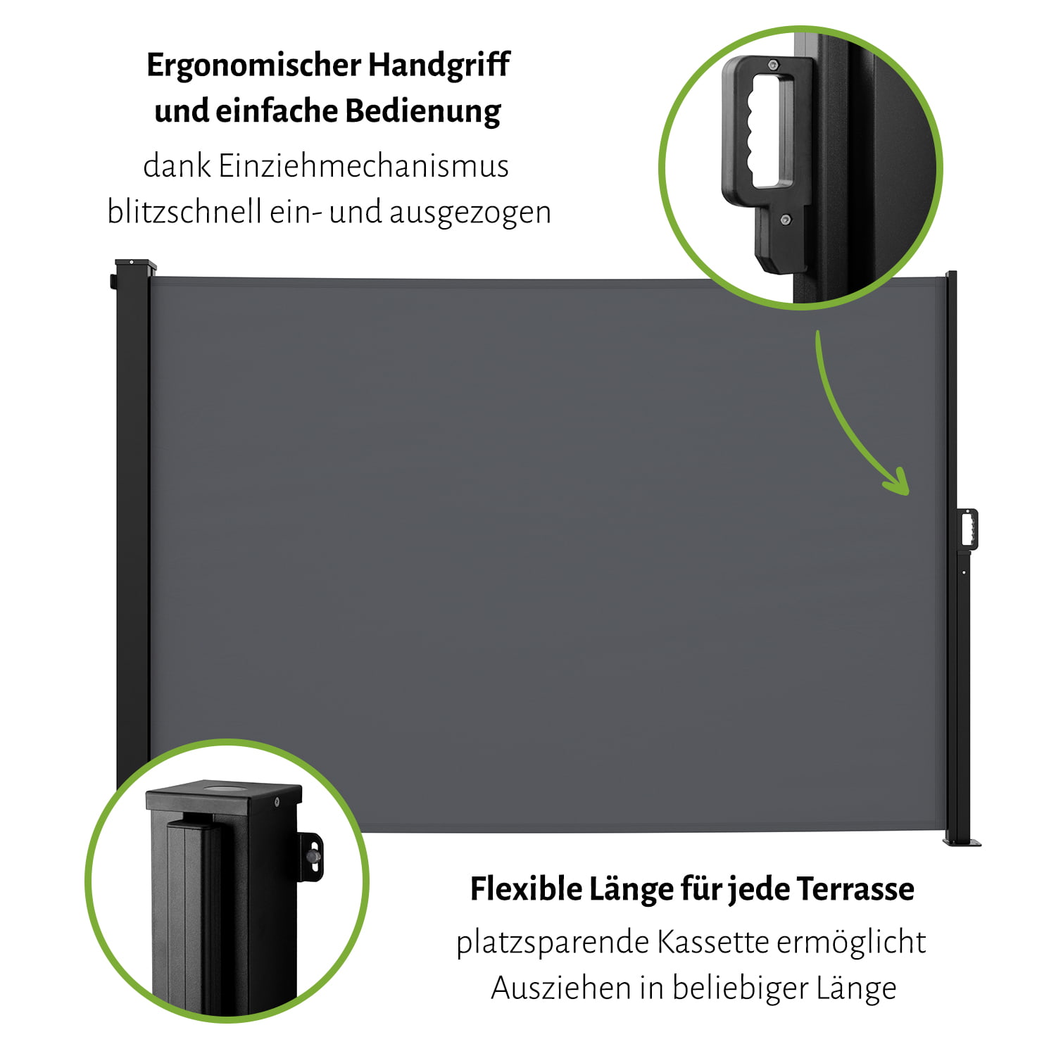 Seitenmarkise "START 3.0", verschiedene Farben & Größen - Textilgewebe