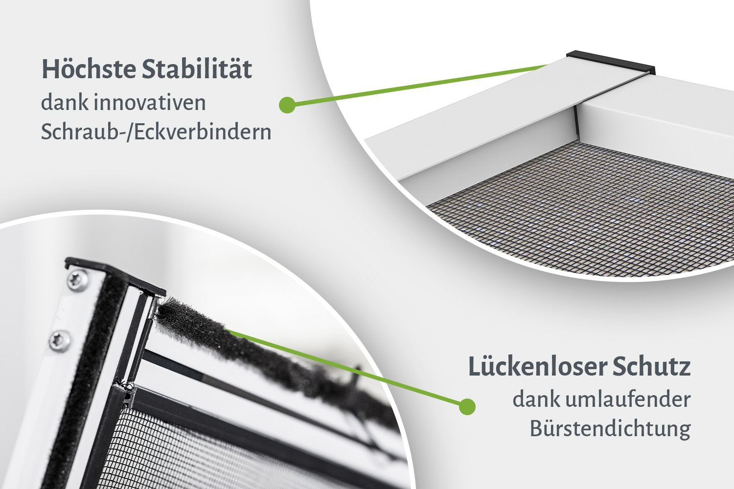 Fliegengitter Fenster "MASTER SLIM", glänzende Optik - Alurahmen