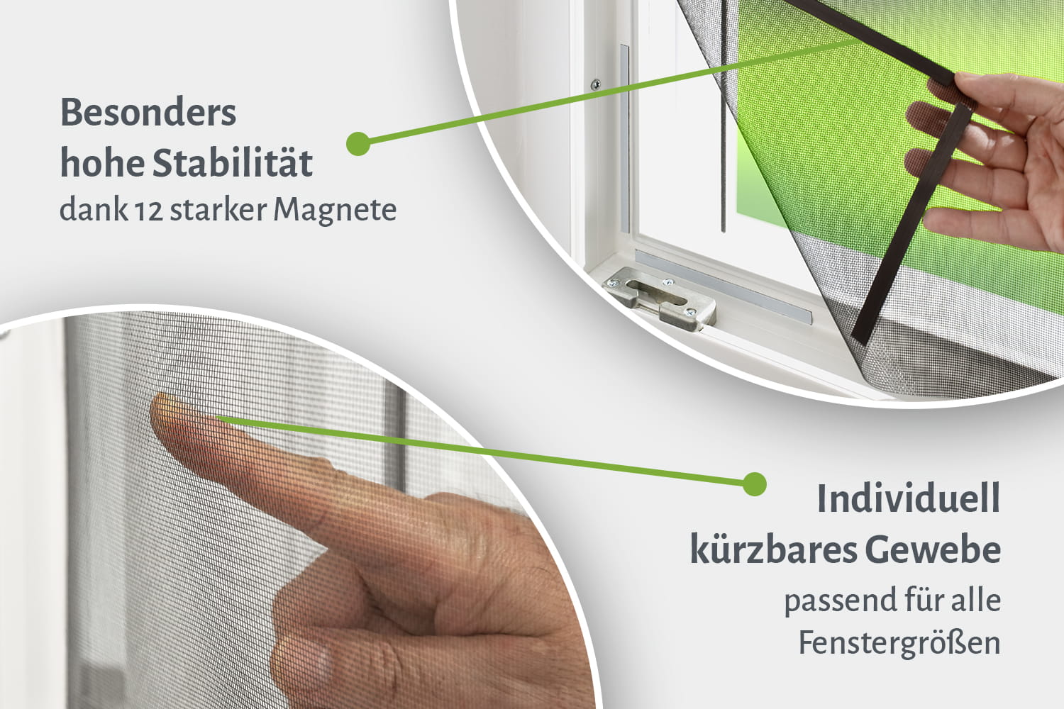 Fliegengitter Fenster "DELUXE" mit Magnet, verschiedene Größen