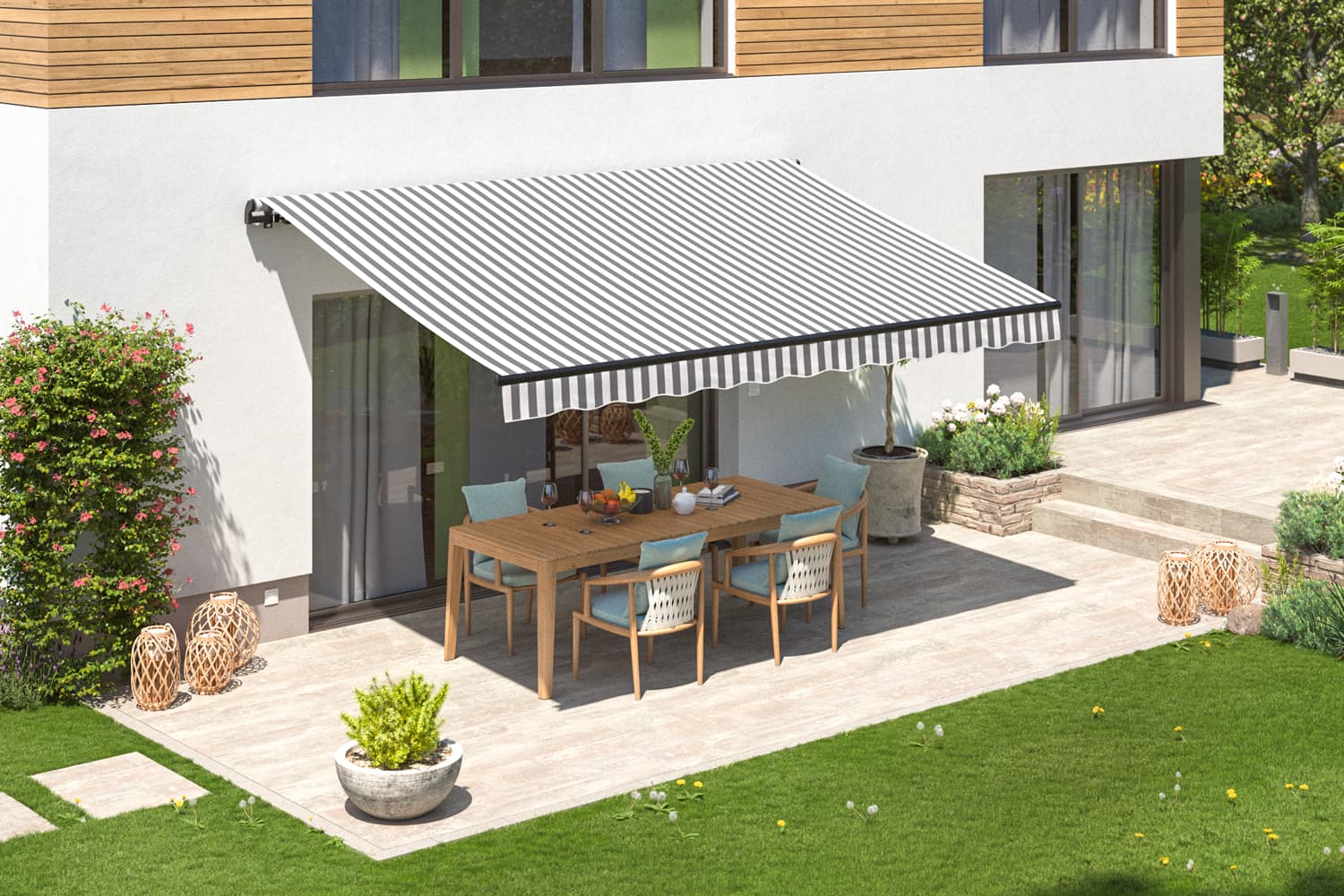 Elektrische Gelenkarmmarkise "START PLUS", verschiedene Farben und Größen 