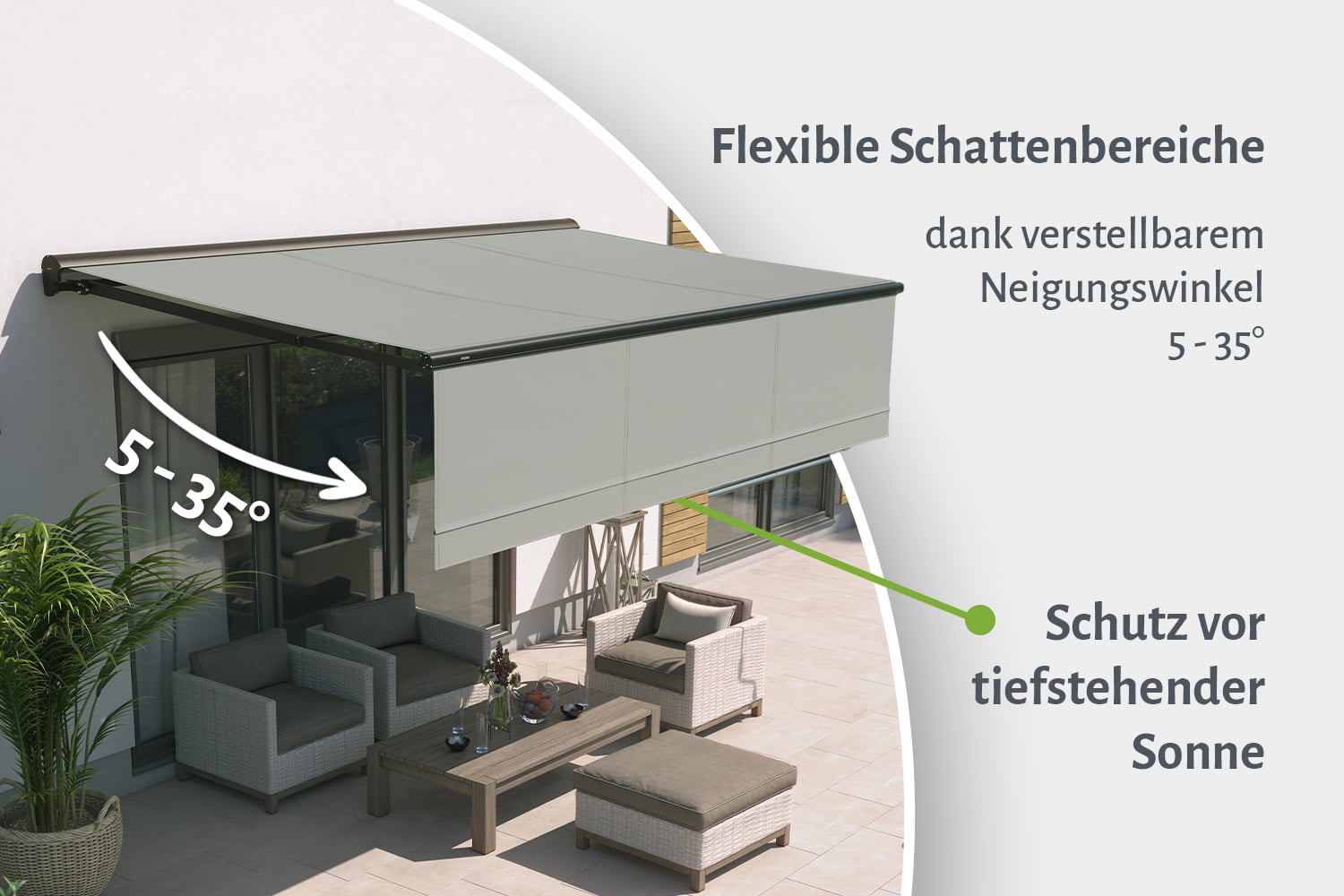 Kassettenmarkise "EXPERT", Elektrische Steuerung inkl. Fernbedienung