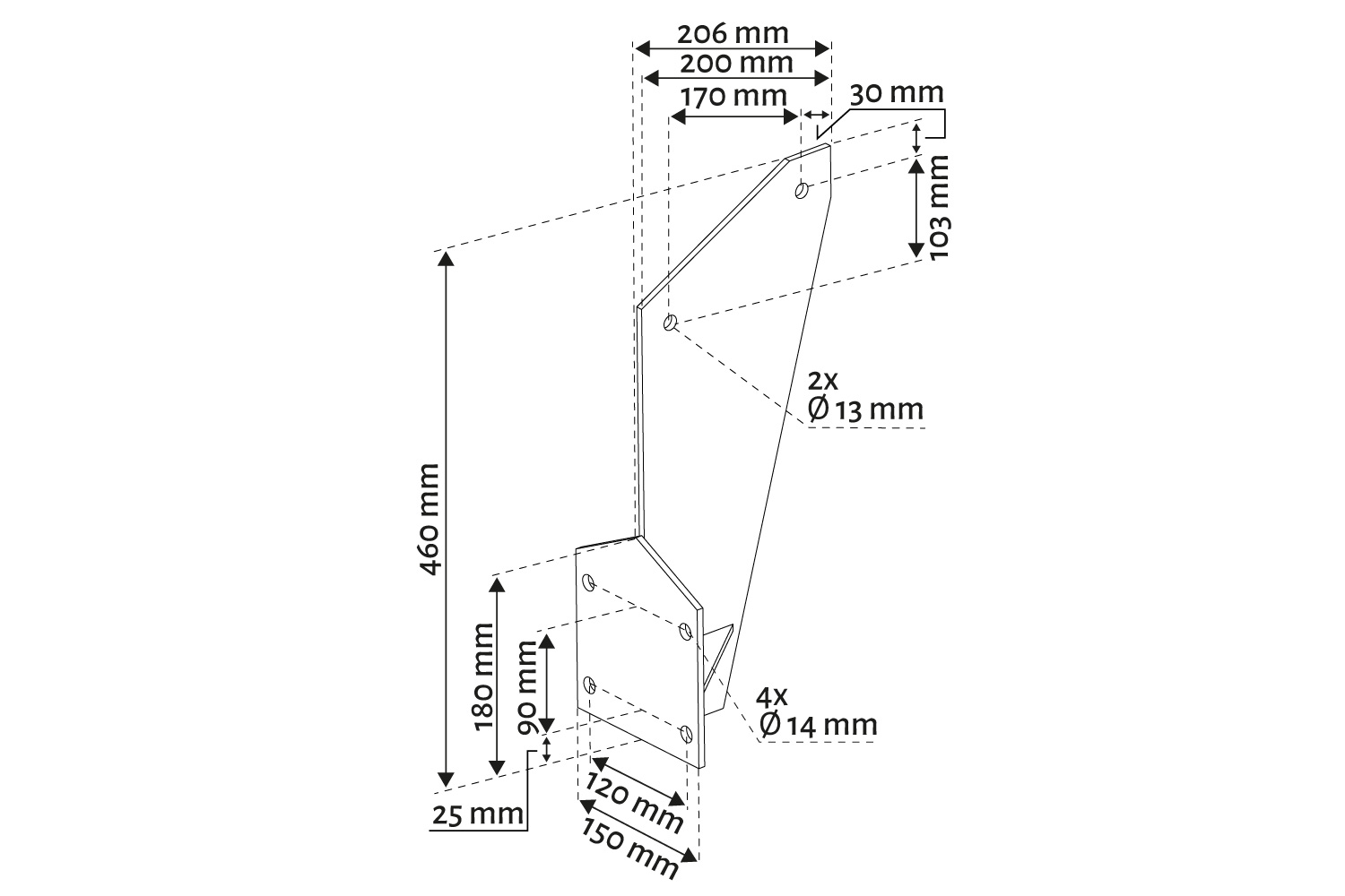 Dachsparrenhalter für Vollkassettenmarkisen "PROFI" & "PREMIUM", Stahl