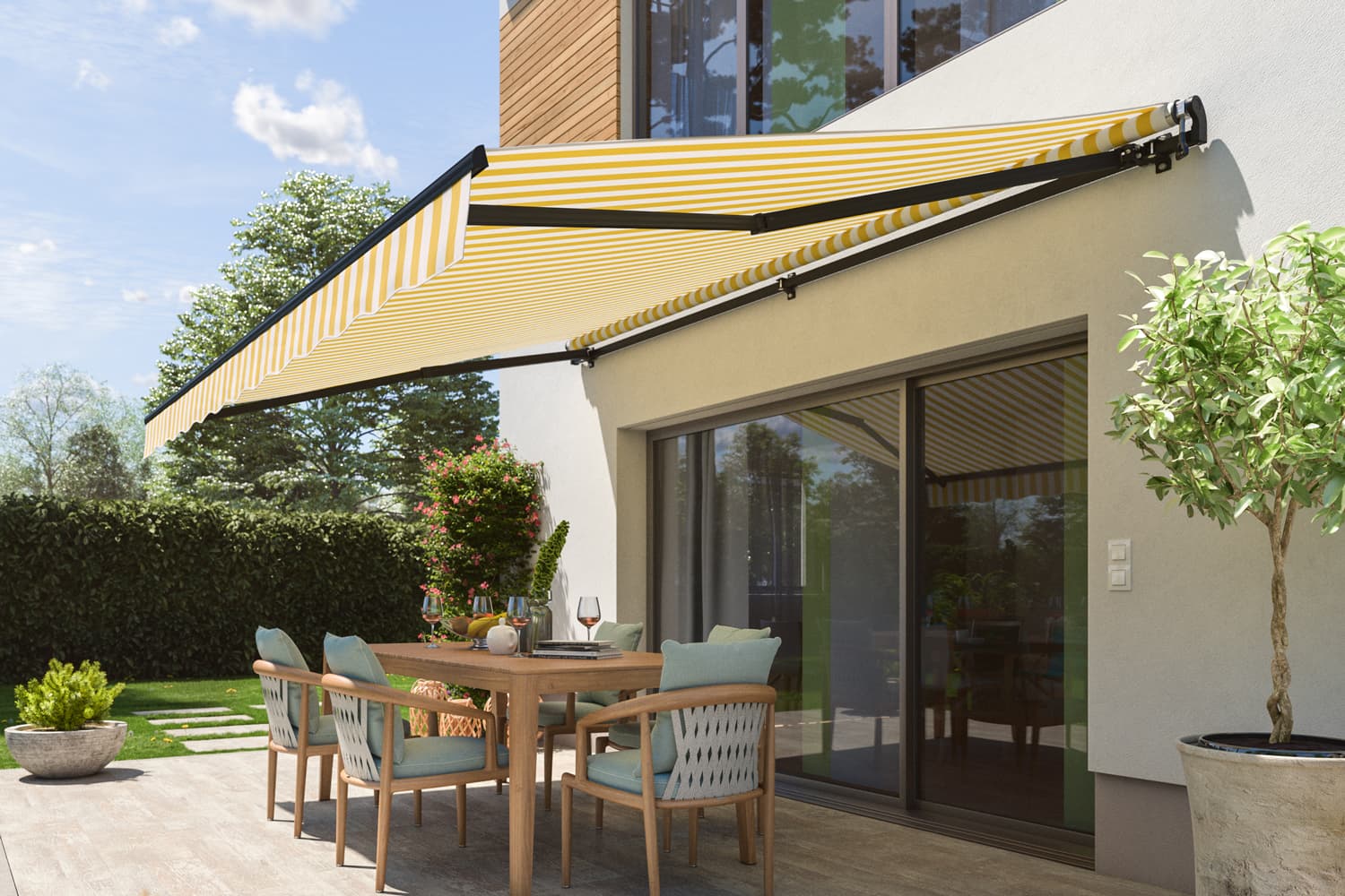 Elektrische Gelenkarmmarkise "START PLUS", verschiedene Farben und Größen 