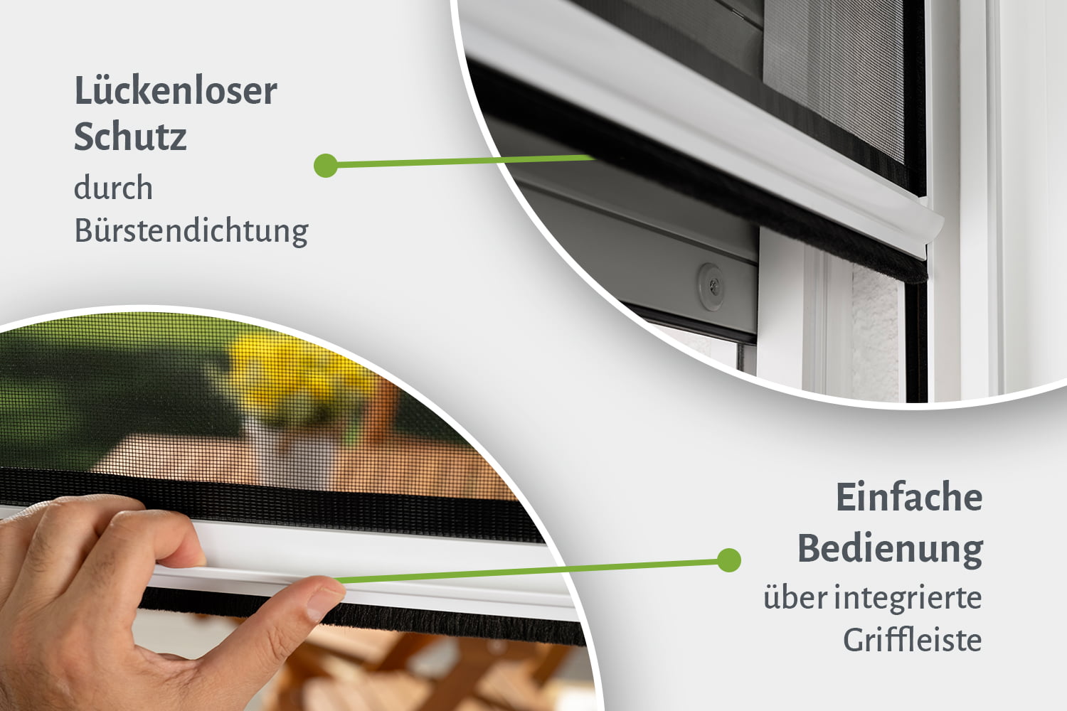 Insektenschutzrollo Fenster "CLASSIC", Zuschnitt - PVC-Rahmen