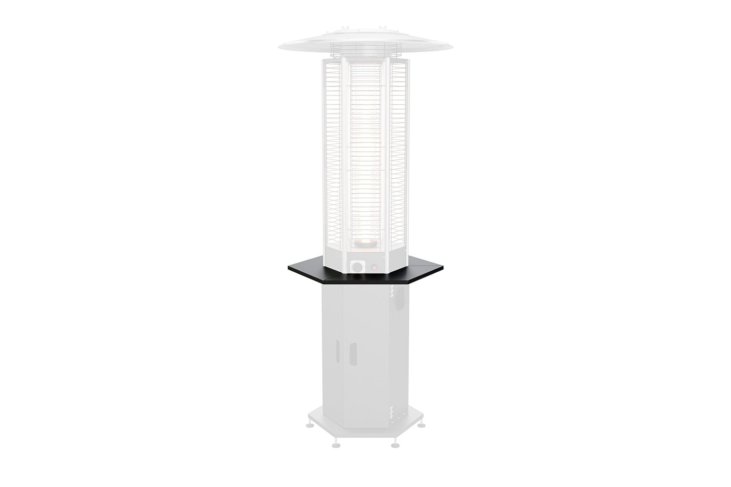 Tisch für Gasheizer "HEXA FLAME 2.0", verschiedene Farben