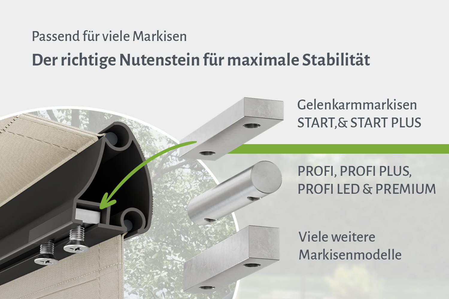 Markisenstützfuß, 2er Set - anthrazit