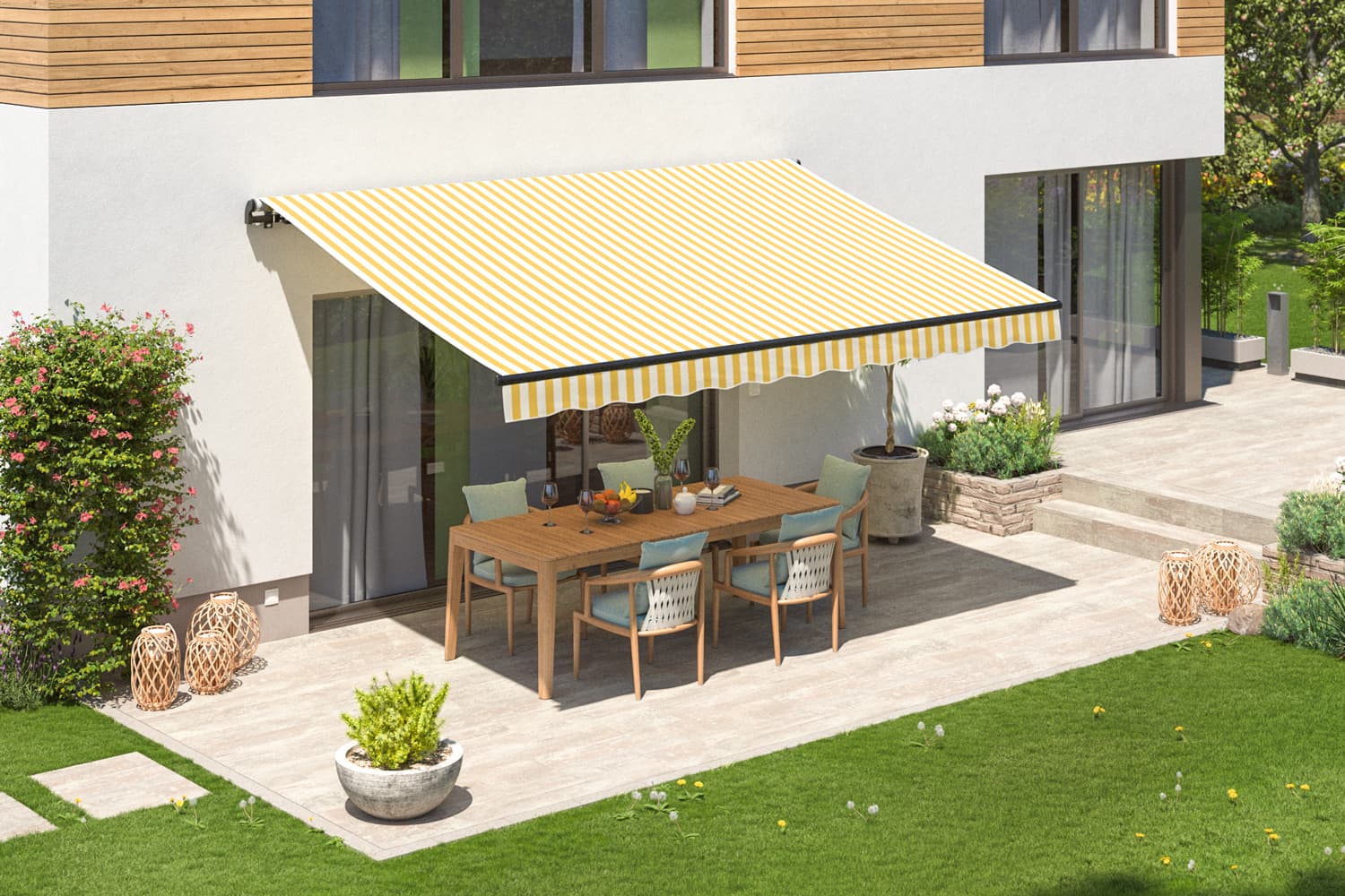 Elektrische Gelenkarmmarkise "START PLUS", verschiedene Farben und Größen 