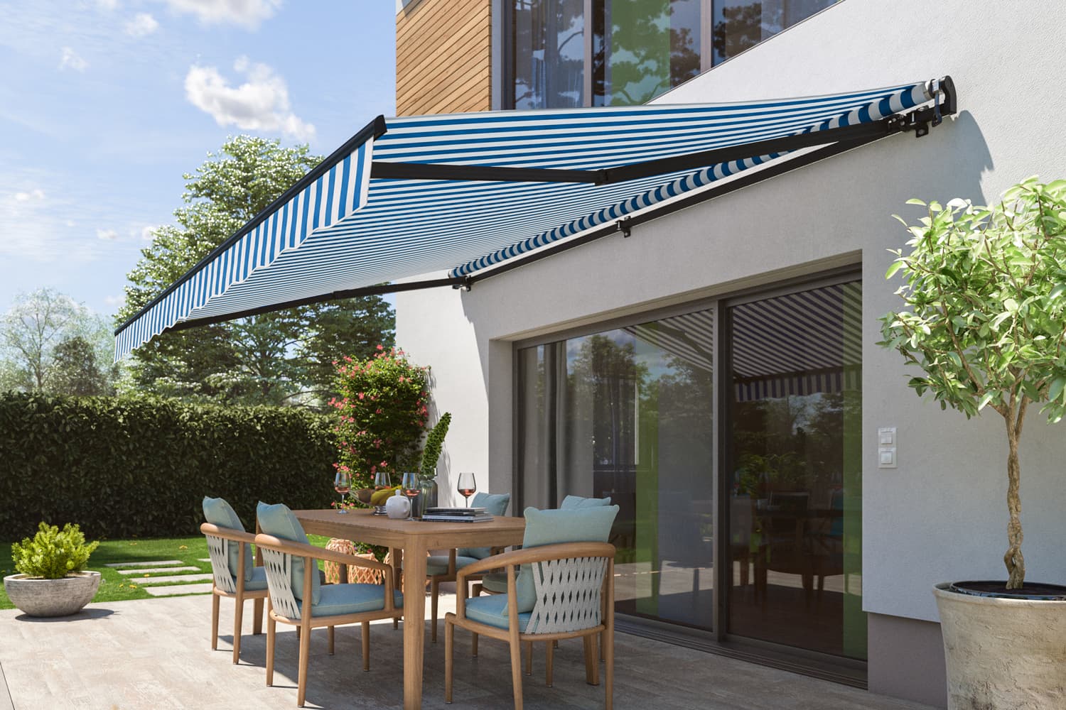 Elektrische Gelenkarmmarkise "START PLUS", verschiedene Farben und Größen 
