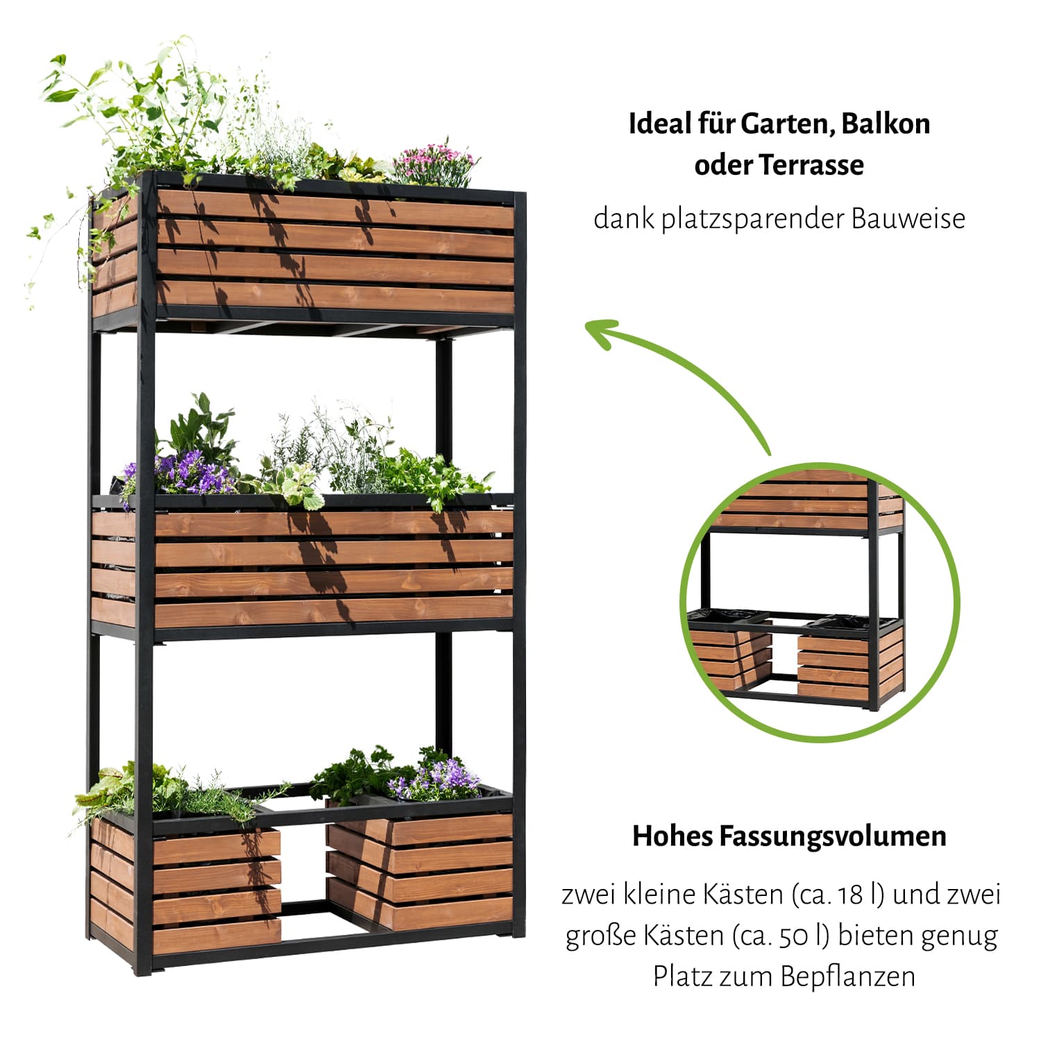 Hochbeet "CUBE ELEMENTS", verschiedene Größen - Tanne