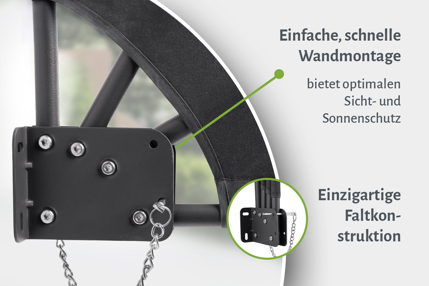 Balkonfächer Seitensichtschutz, verschiedene Größen & Farben