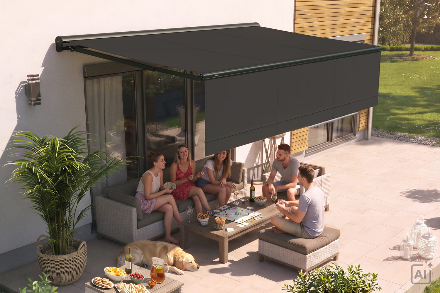 Kassettenmarkise "EXPERT PLUS", Elektrische Steuerung mit WiFi-Motor
