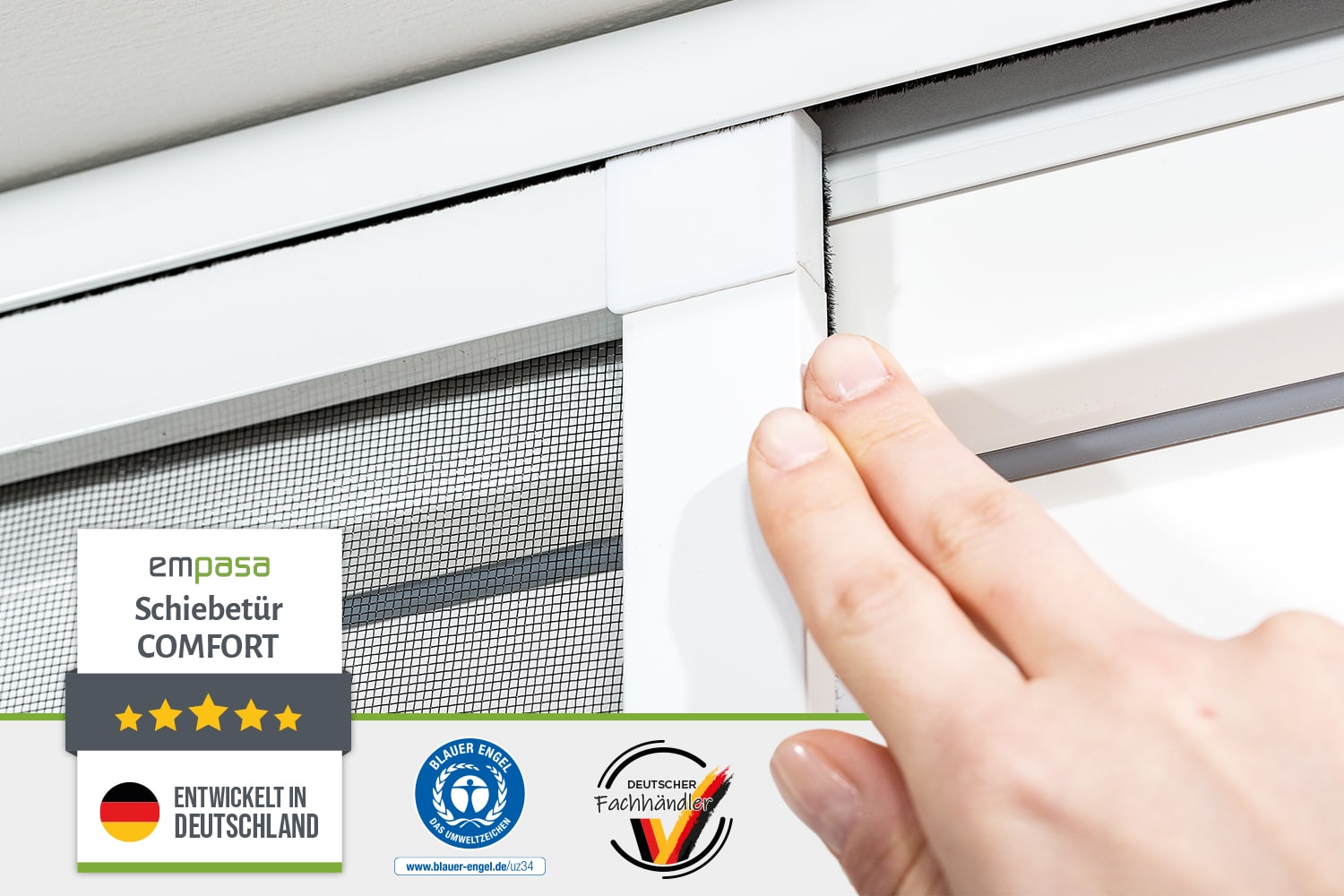 Fliegengitter Einzel-Schiebetür "COMFORT", 120 x 240 cm