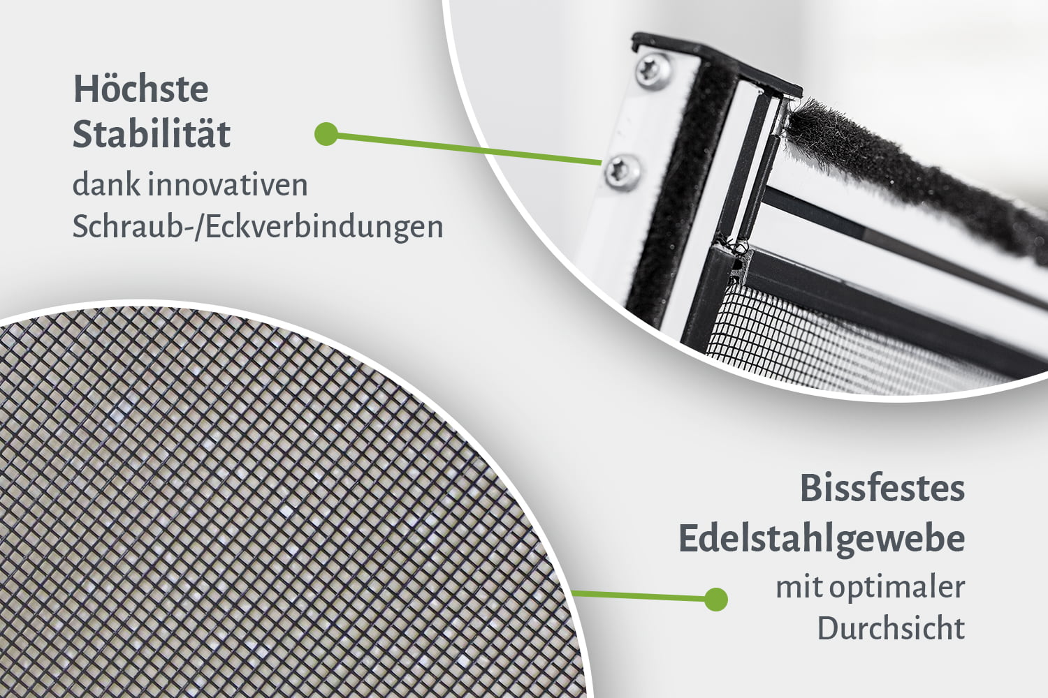 Fliegengitter Fenster Nagerschutz "MASTER SLIM", Aufgebaut - Zuschnitt - Alurahmen