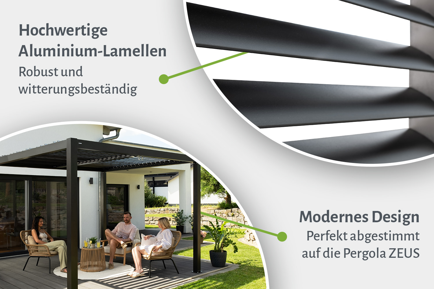 Lamellenseitenwand für Pergola "ZEUS", Anthrazit