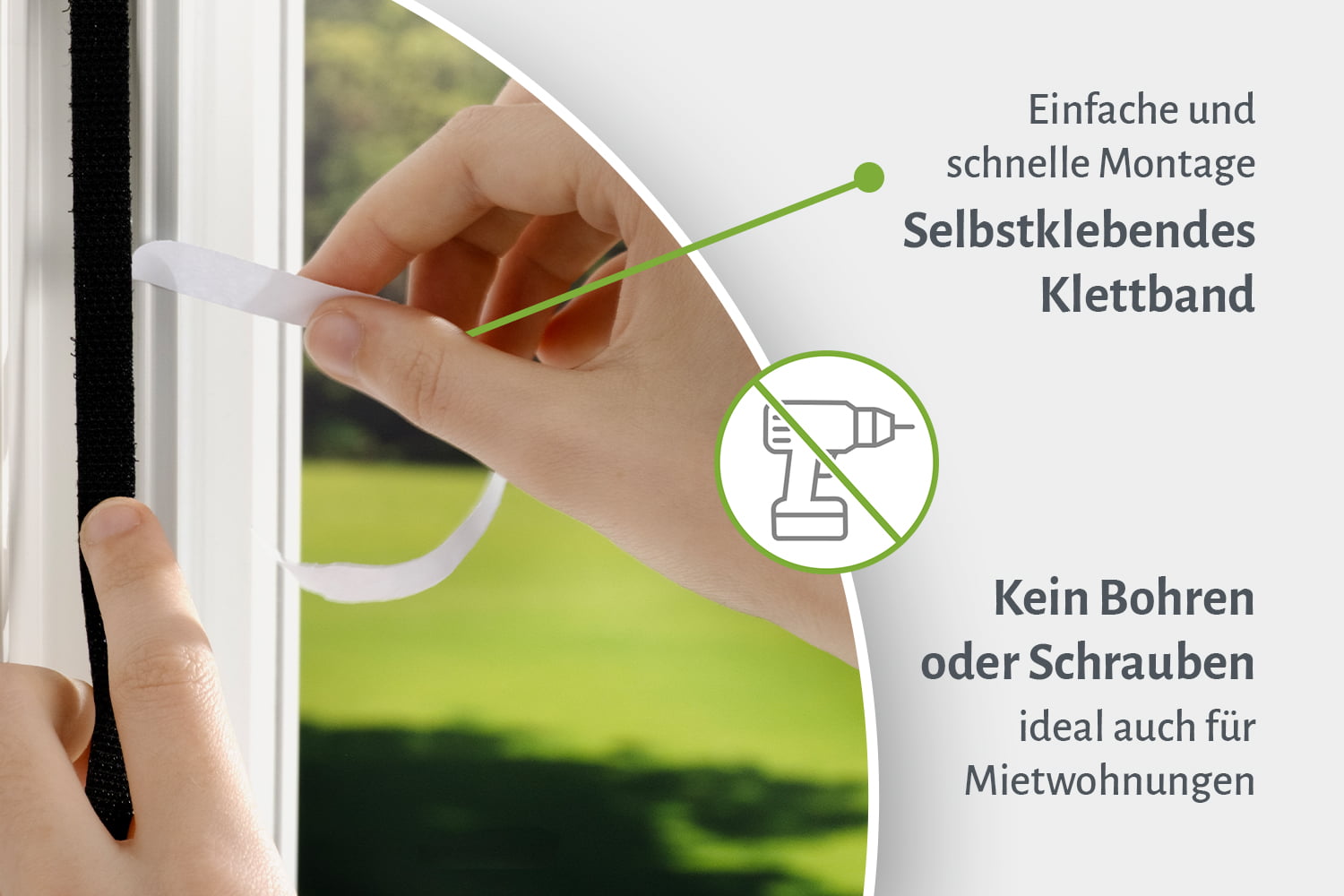 Fliegengitter Fenster XL mit Klettband, 130 x 220 cm