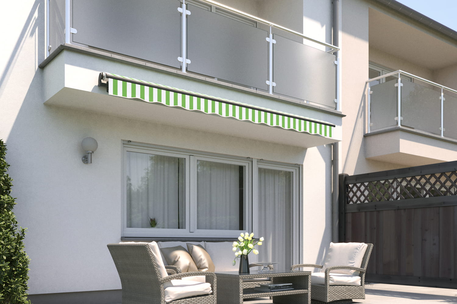 Elektrische Gelenkarmmarkise "START PLUS", verschiedene Farben und Größen 