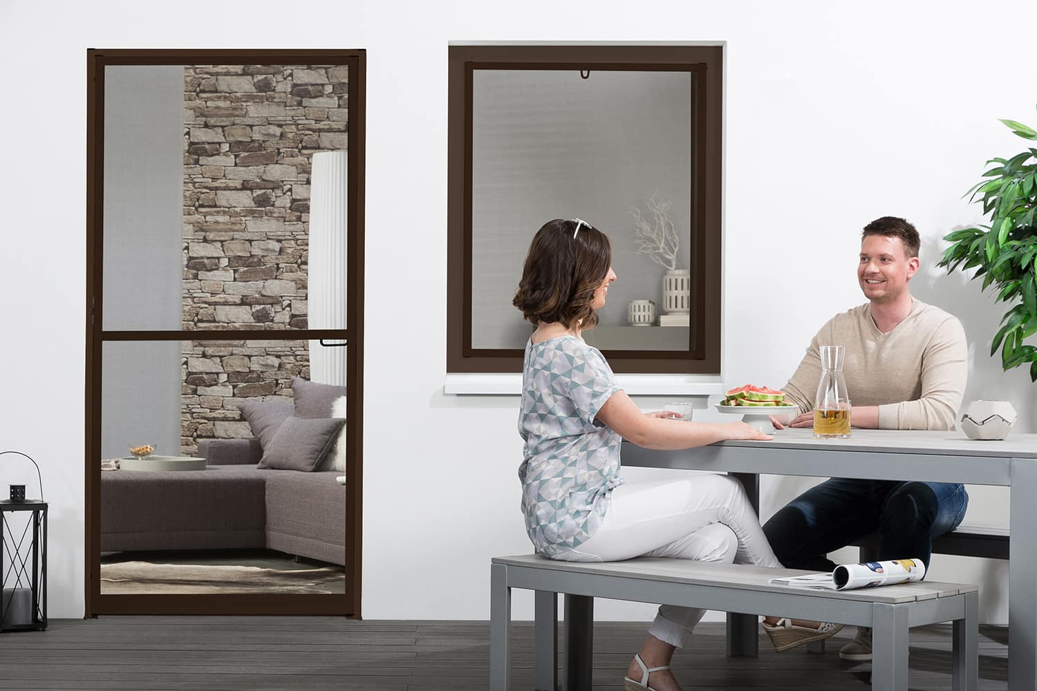 Zargenrahmen für Fliegengittertür "MASTER SLIM PLUS", Alurahmen - 120 x 240 cm