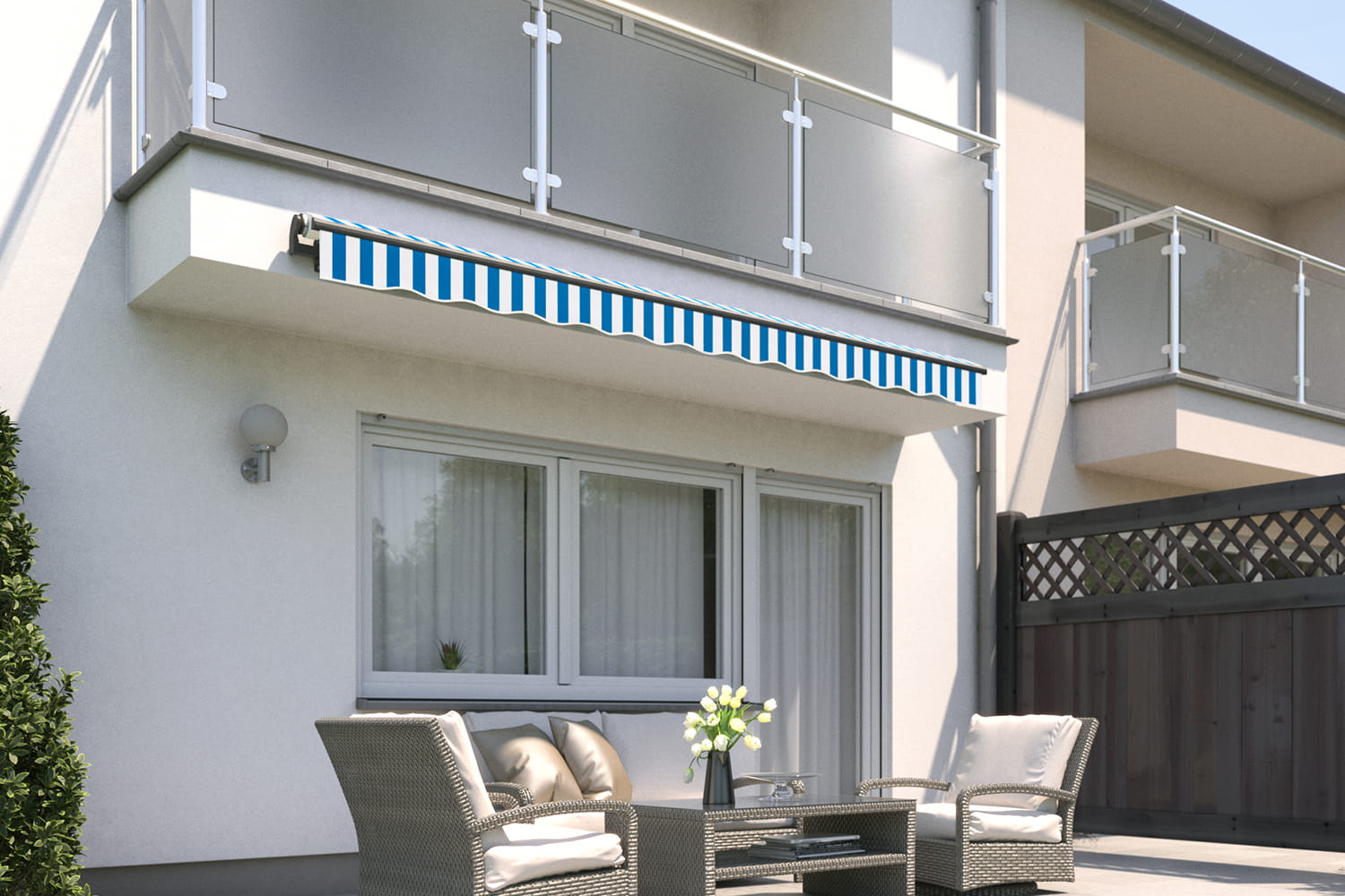 Elektrische Gelenkarmmarkise "START PLUS", verschiedene Farben und Größen 