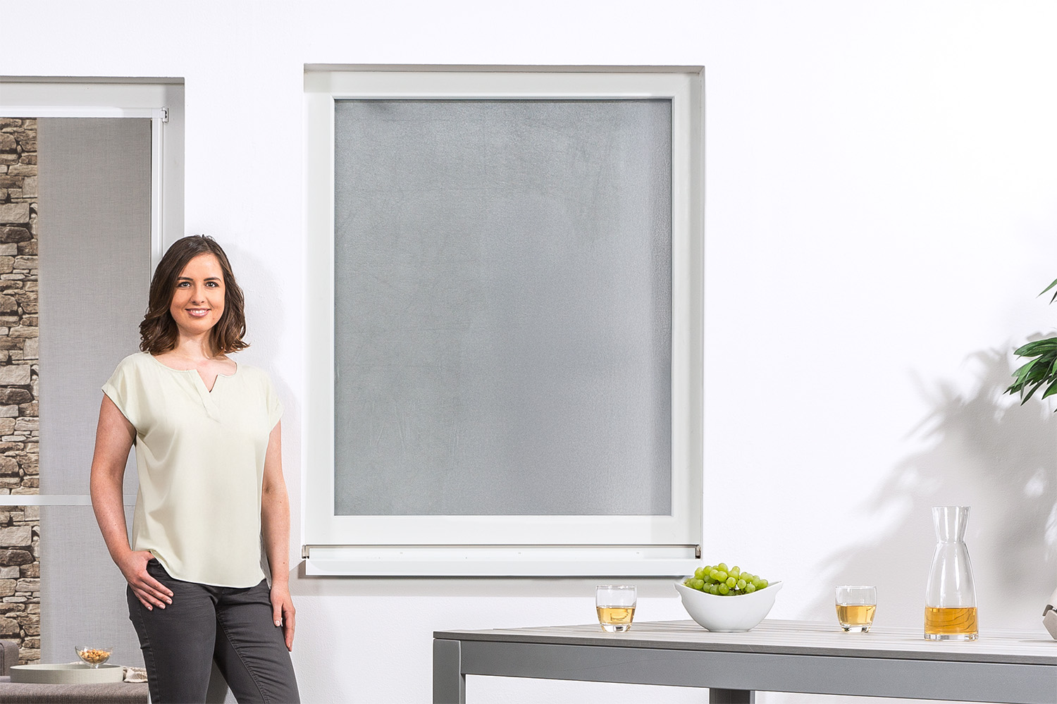 Sonnenschutz / Insektenschutz Fenster mit Klettband, 130 x 150 cm