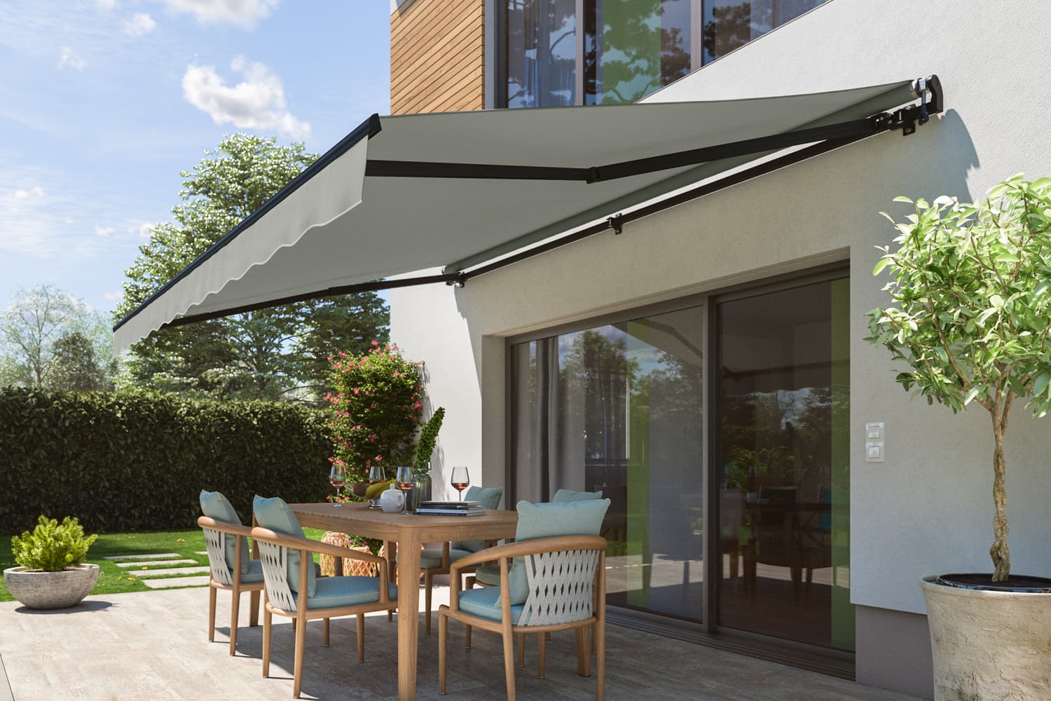 Elektrische Gelenkarmmarkise "START PLUS", verschiedene Farben und Größen 