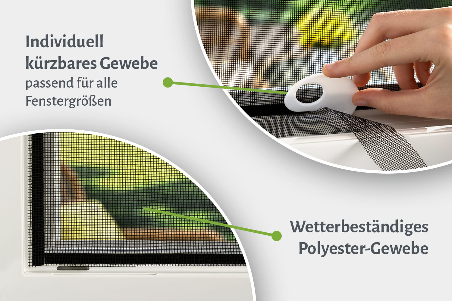 Fliegengitter Fenster mit Magnet oder Klettband, verschiedene Größen