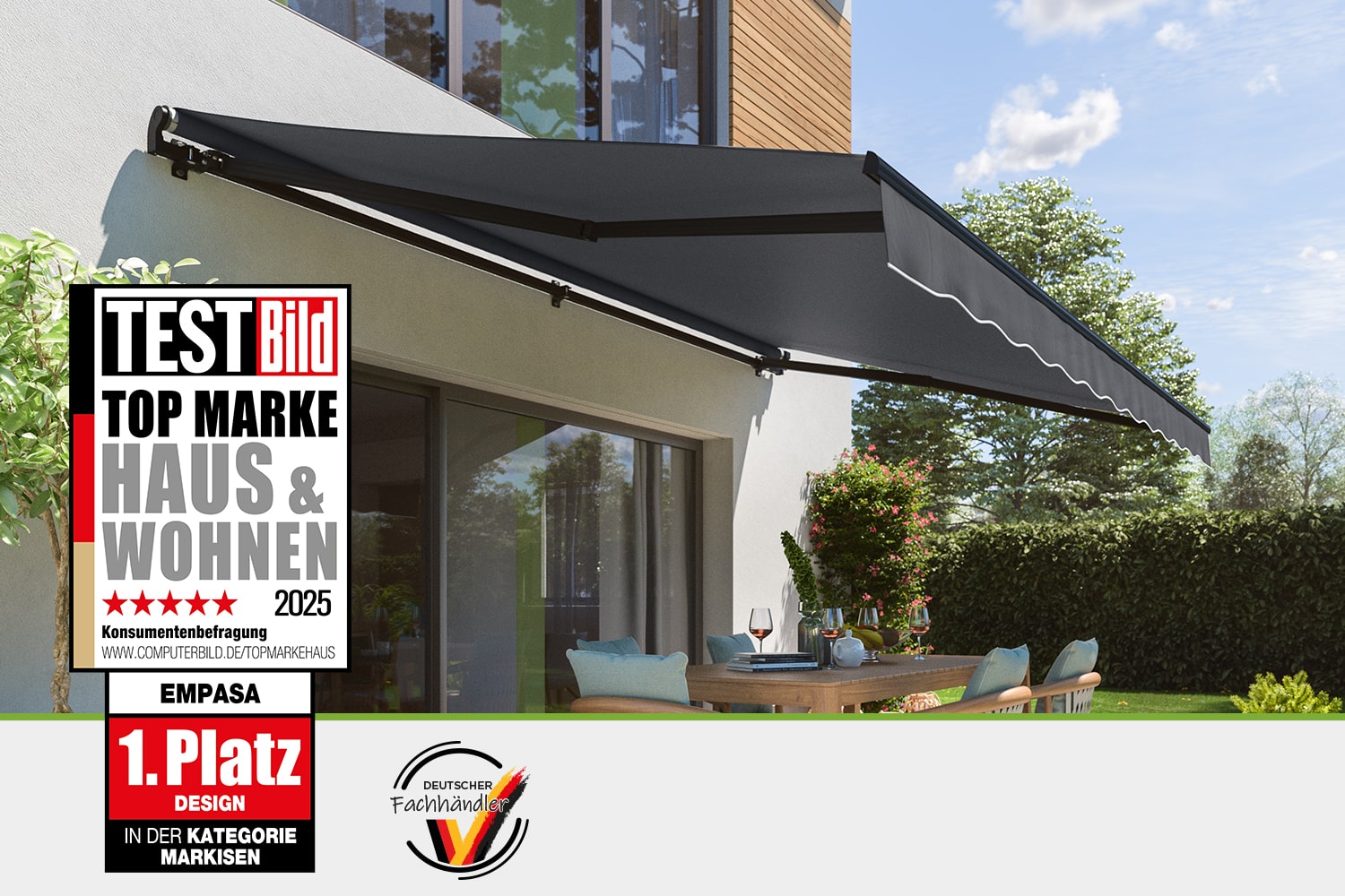 Gelenkarmmarkise "START", Gestell-Farbe Anthrazit 
