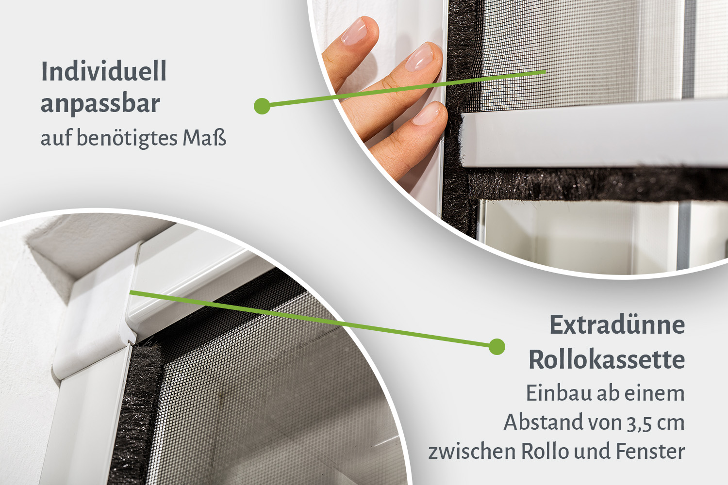 Insektenschutzrollo Fenster "SMART", Zuschnitt - Alurahmen