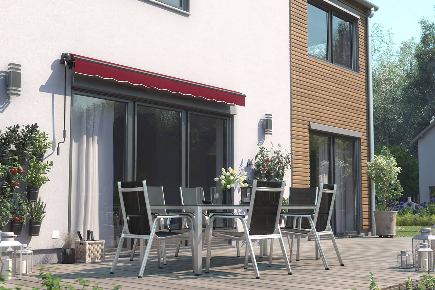 Gelenkarmmarkise "START", Gestell-Farbe Anthrazit 