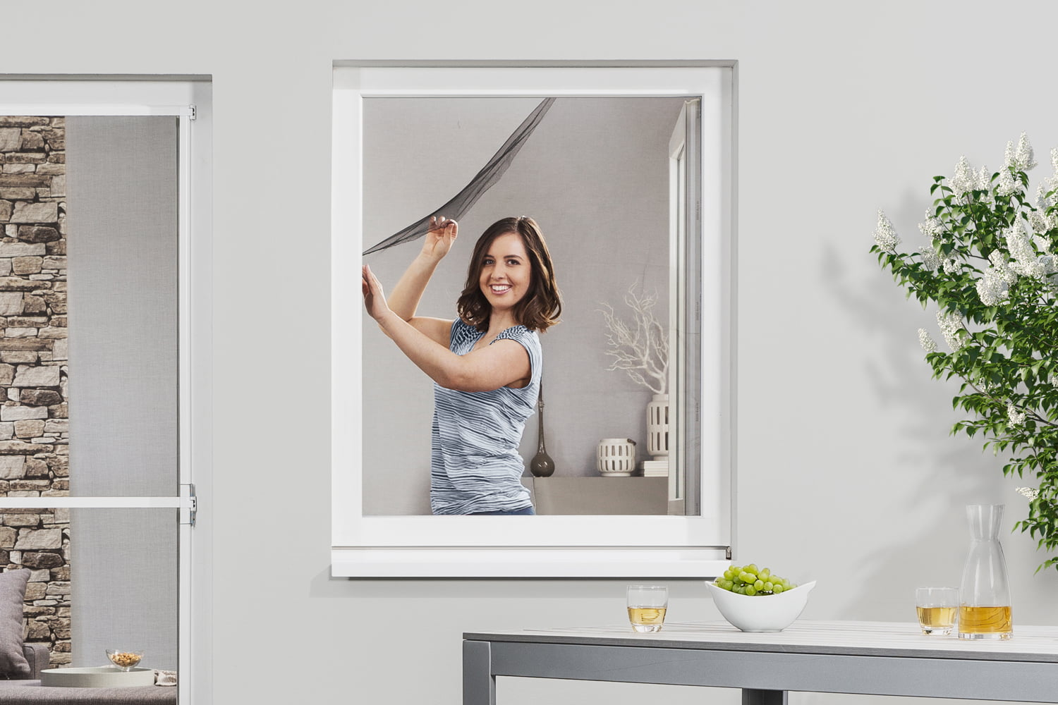 Fliegengitter Fenster mit Magnet oder Klettband, verschiedene Größen
