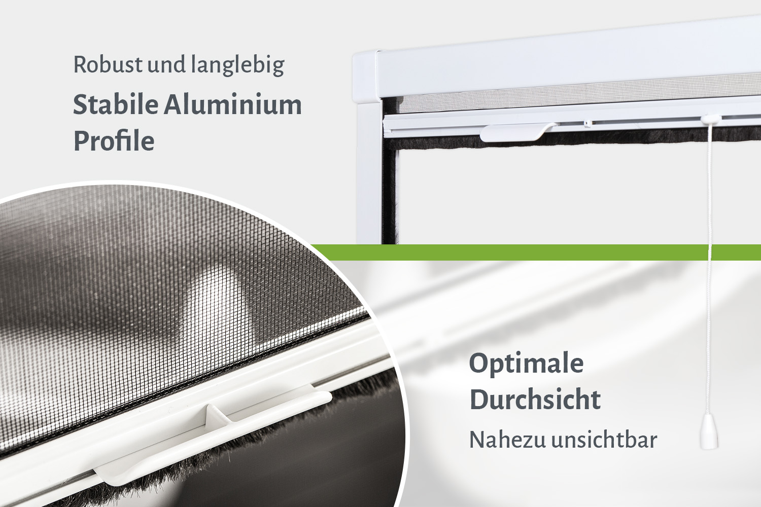 Insektenschutzrollo Fenster "SMART", Zuschnitt - Alurahmen