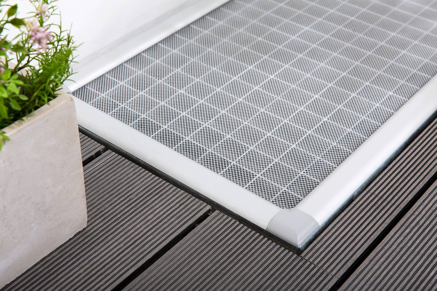 Lichtschachtabdeckung "PROFI", silber eloxierter Rahmen - 60 x 115 cm oder 80 x 150 cm