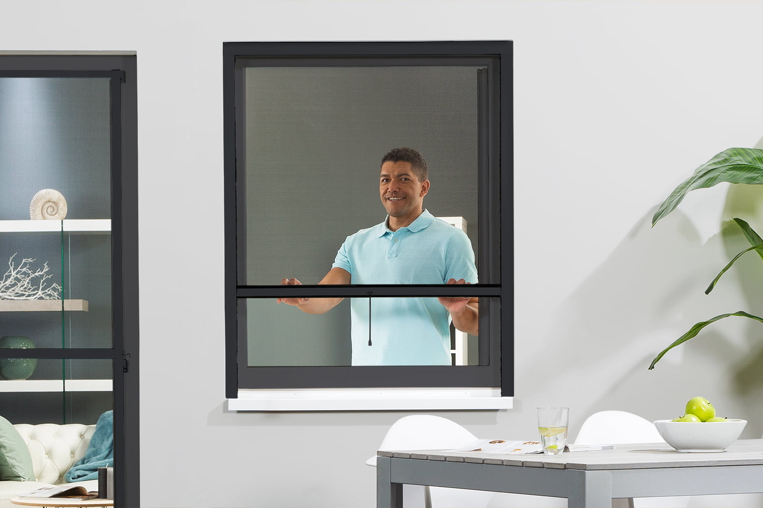 Insektenschutzrollo Fenster "CLASSIC", Zuschnitt - PVC-Rahmen