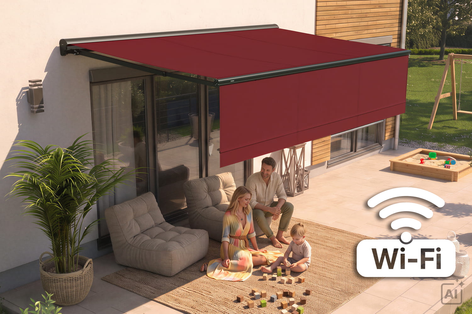 Kassettenmarkise "EXPERT PLUS", Elektrische Steuerung mit WiFi-Motor
