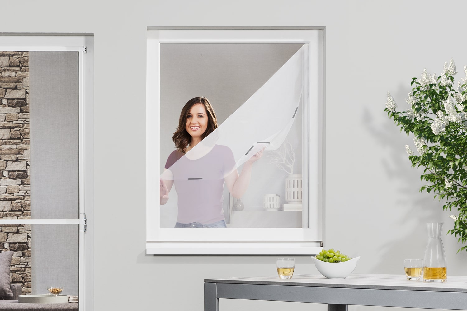 Fliegengitter Fenster mit Magnet oder Klettband, verschiedene Größen