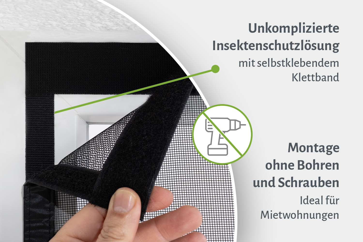 Lamellenvorhang mit Magnetverschluss "DELUXE", Polyester - verschiedene Größen