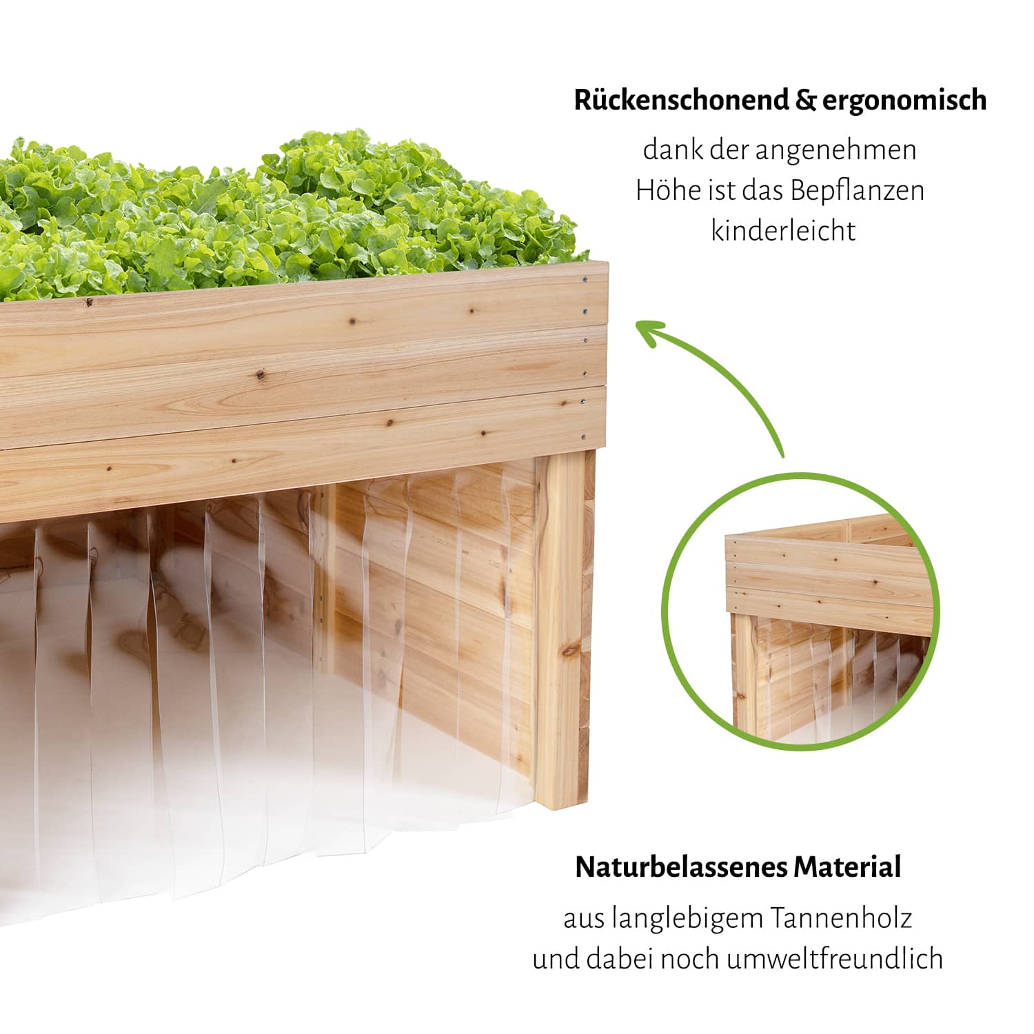 Mähroboter Garage und Hochbeet "PARKY", Naturholz