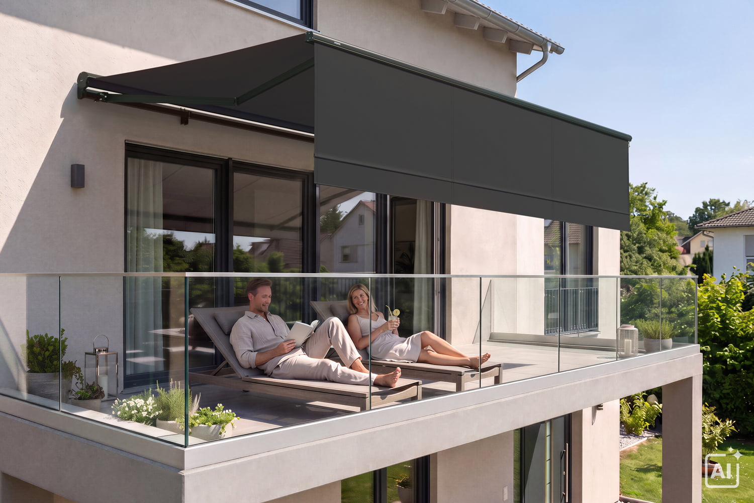 Kassettenmarkise "EXPERT PLUS", Elektrische Steuerung mit WiFi-Motor