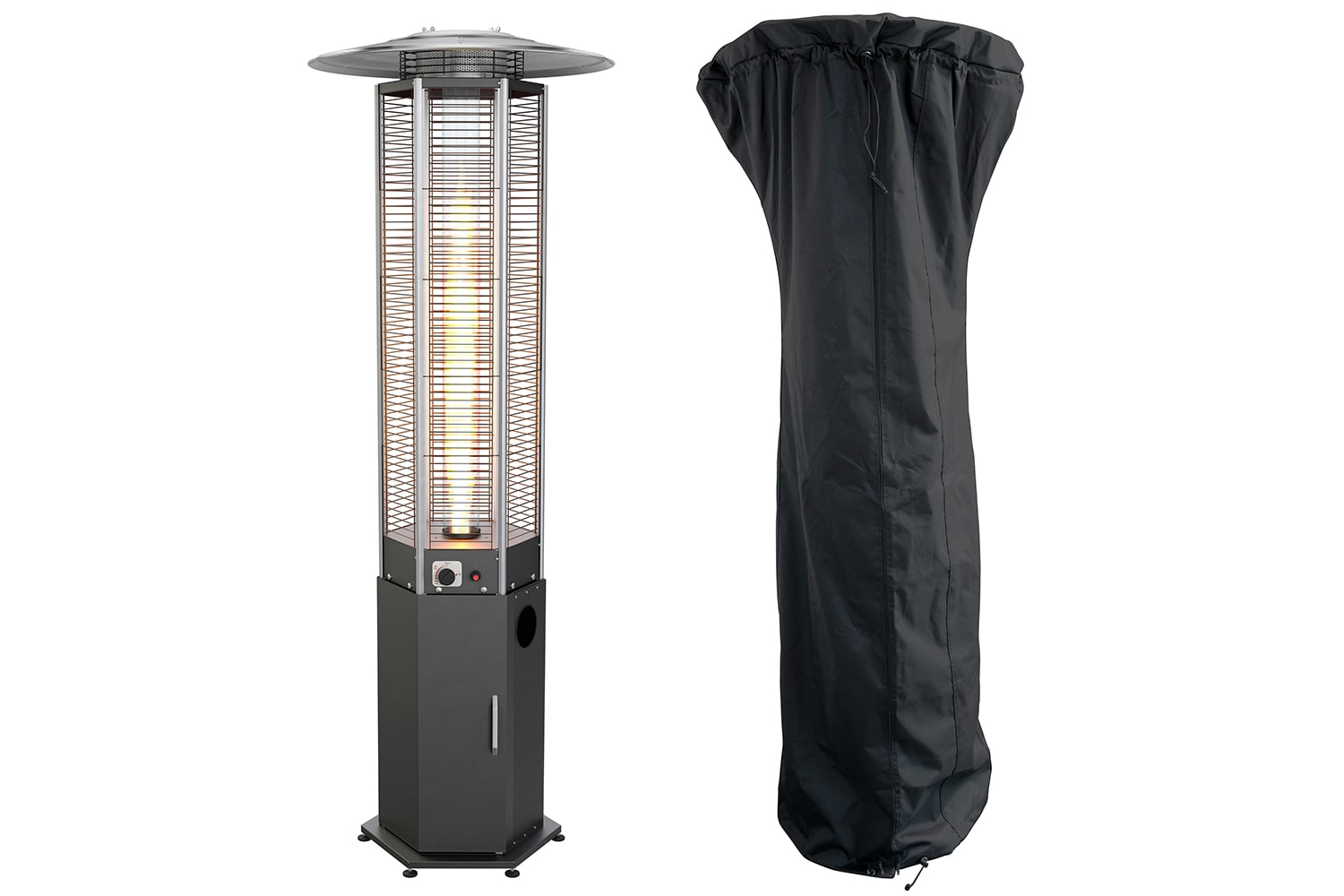 Heizpilz / Gasheizer "HEXA FLAME", wahlweise mit Abdeckhaube