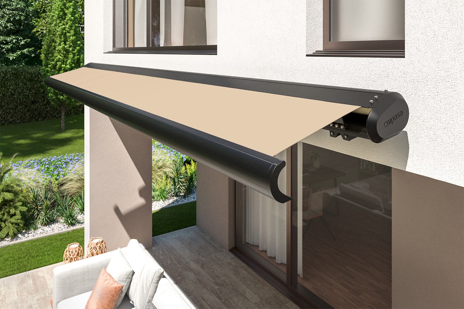 Vollkassettenmarkise "PROFI", Elektrische Steuerung inkl. Fernbedienung