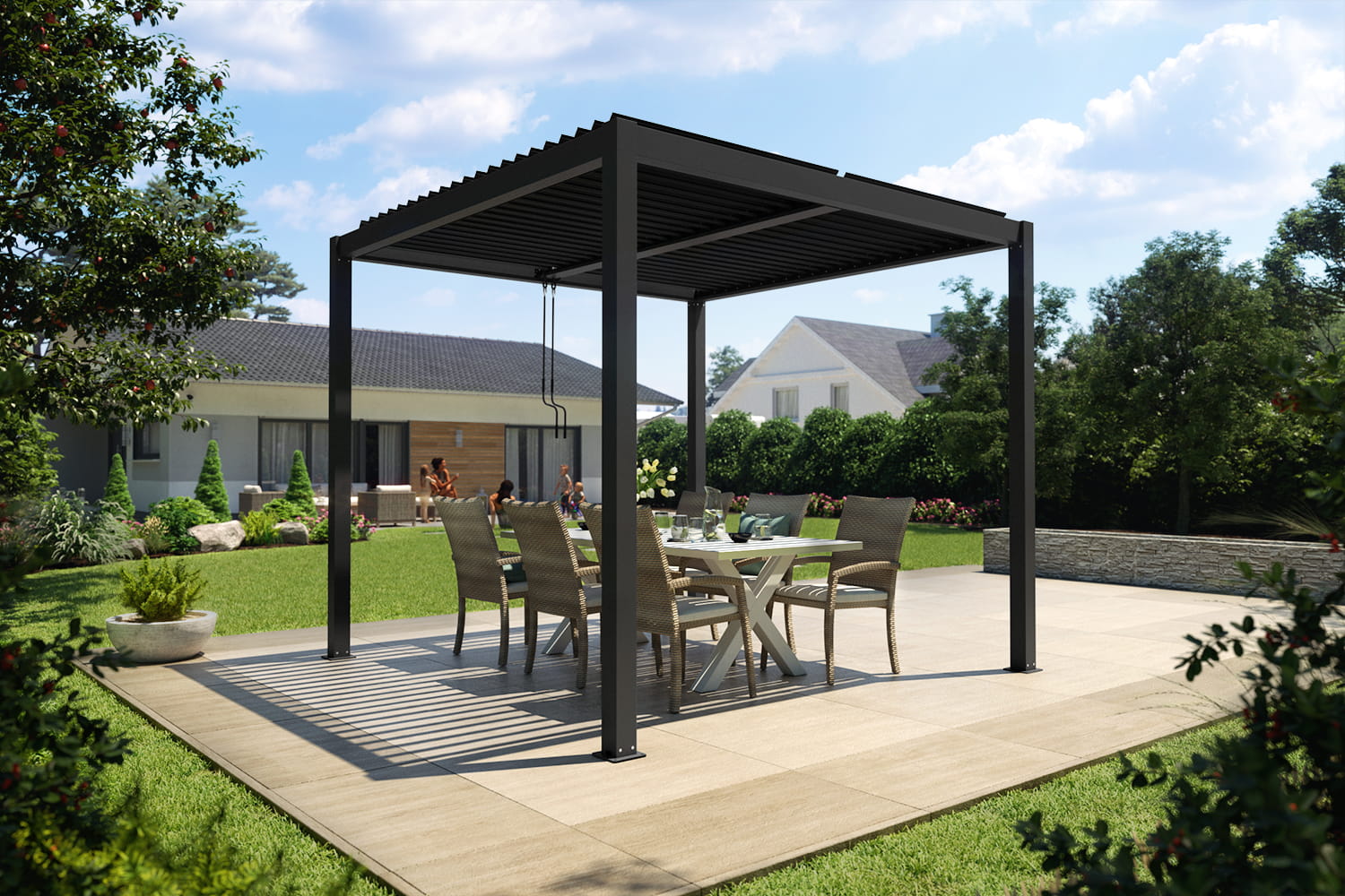 Lamellen-Pergola / Terrassenüberdachung / Carport "ZEUS", verschiedene Größen