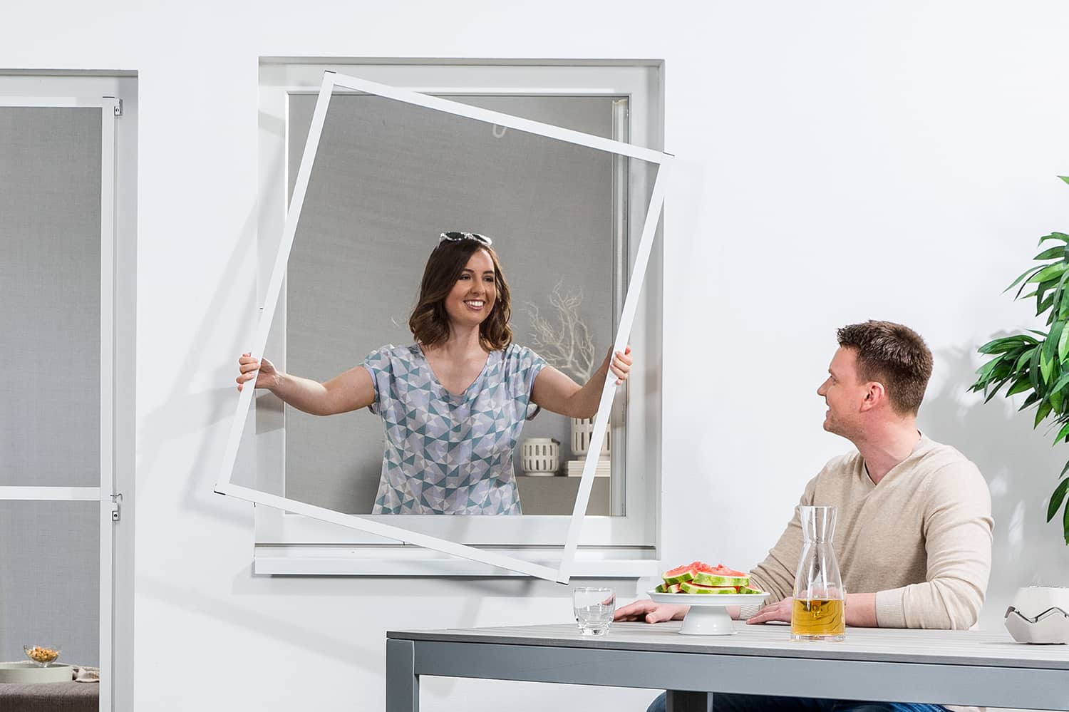Fliegengitter Fenster "MASTER SLIM", Matte Optik - Alurahmen