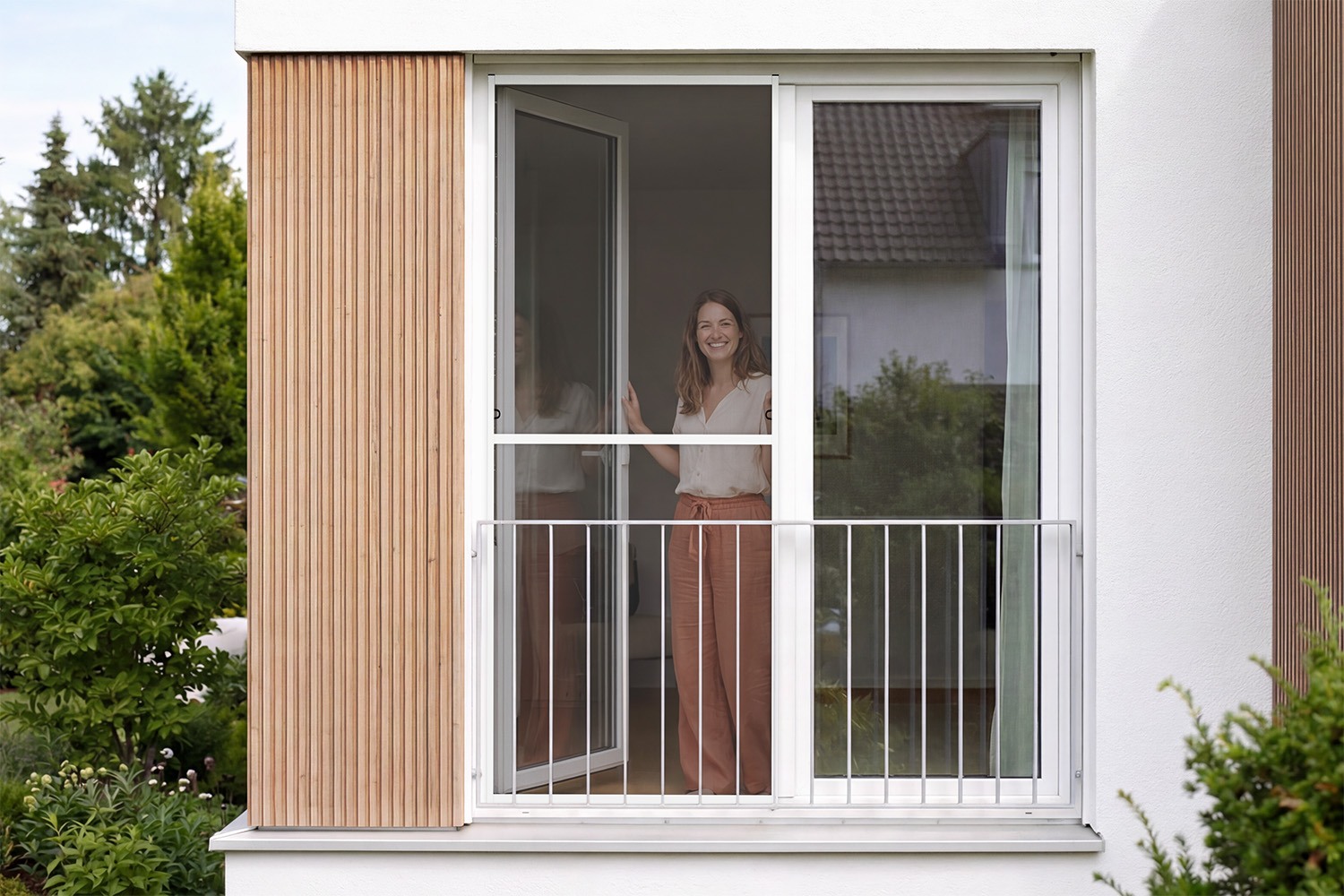 Fliegengitter Fenster "MASTER SLIM XL", Aufgebaut - Zuschnitt - Alurahmen