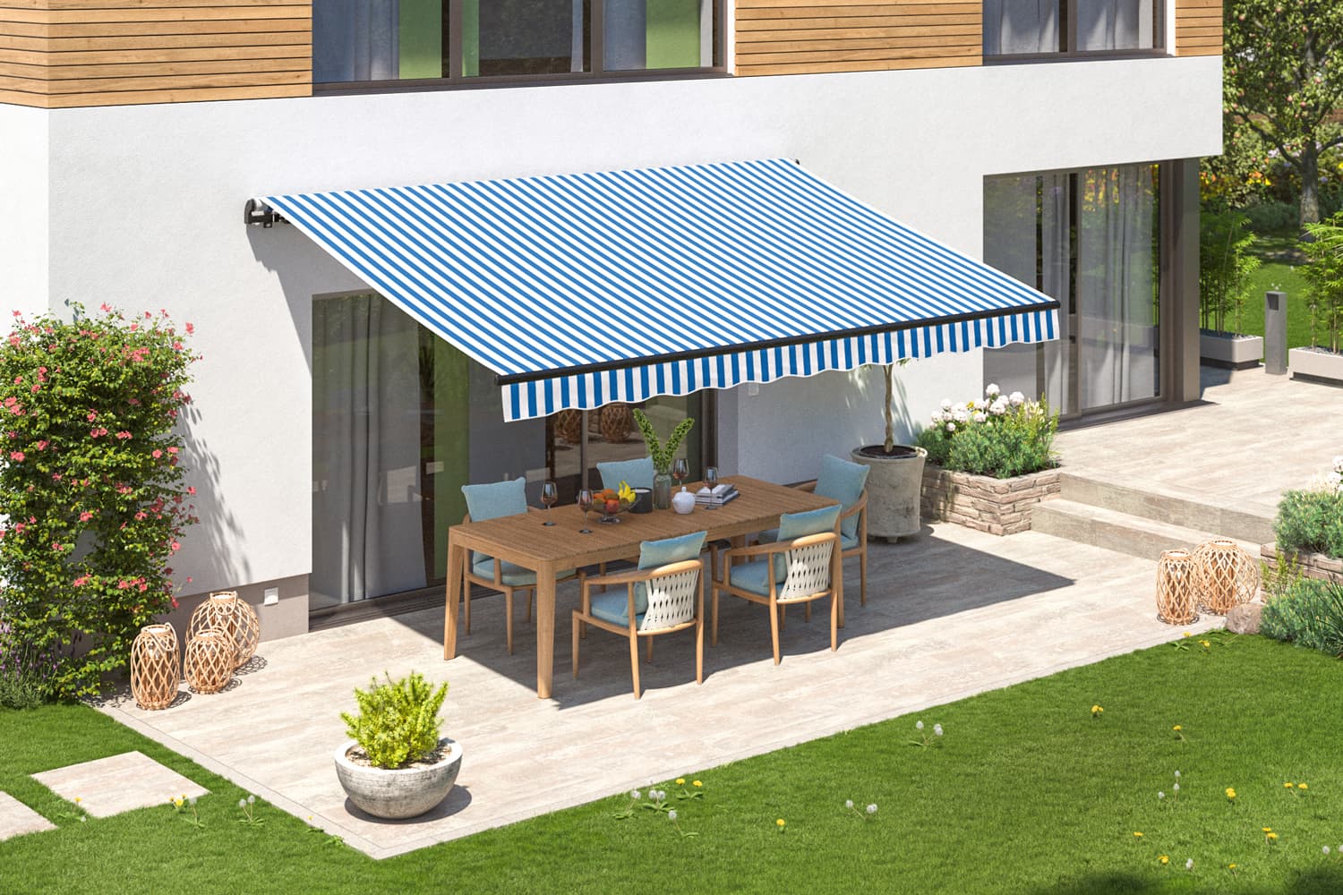 Elektrische Gelenkarmmarkise "START PLUS", verschiedene Farben und Größen 