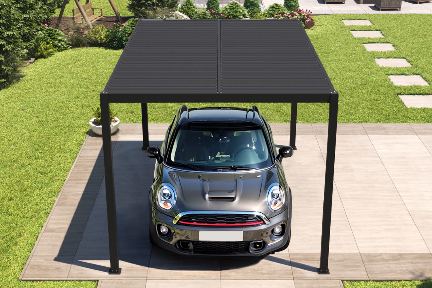 Lamellen-Pergola / Terrassenüberdachung / Carport "ZEUS", verschiedene Größen