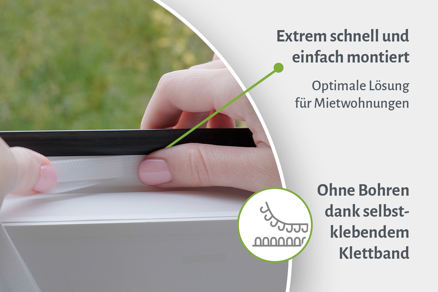 Fliegengitter Fenster mit Klettband, 5er Set - weiß - 130 x 150 cm