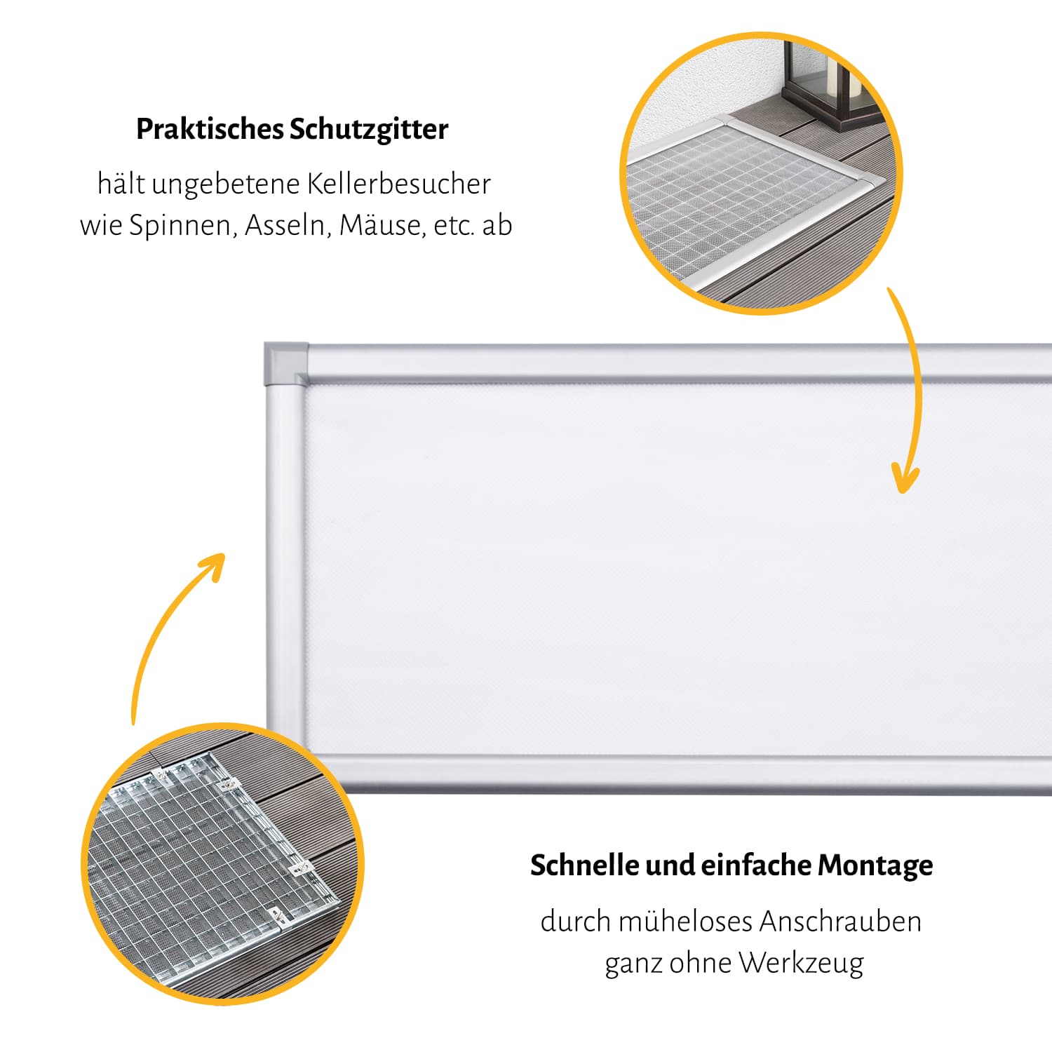 Lichtschachtabdeckung "PROFI", silber eloxierter Rahmen - 60 x 115 cm oder 80 x 150 cm