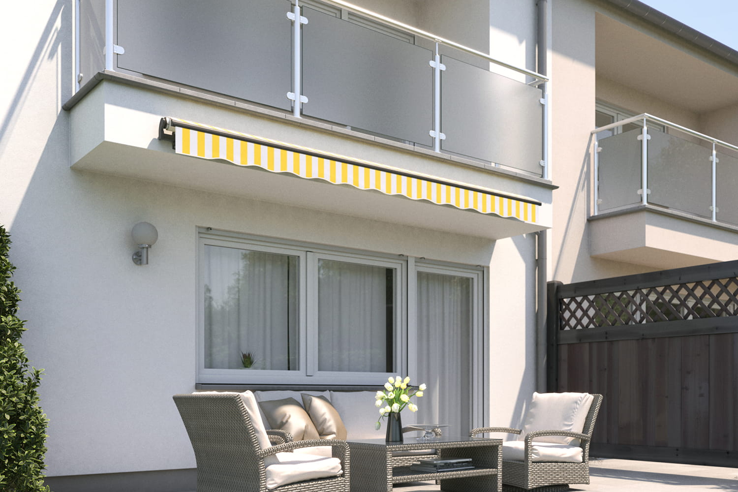 Elektrische Gelenkarmmarkise "START PLUS", verschiedene Farben und Größen 
